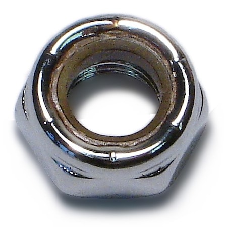 Midwest Fastener Lock Nut, 5/16"-24, Steel, Chrome Plated, 10 PK 30153
